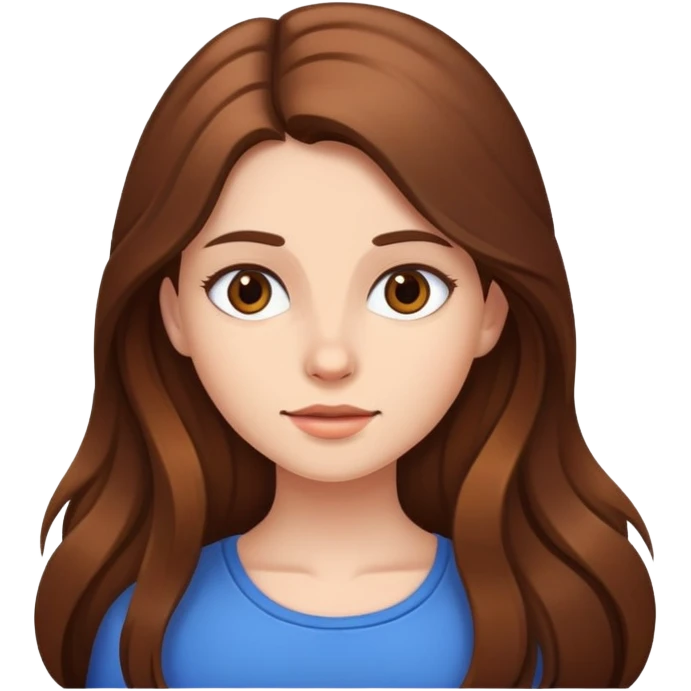 girl with long brown hair emoji