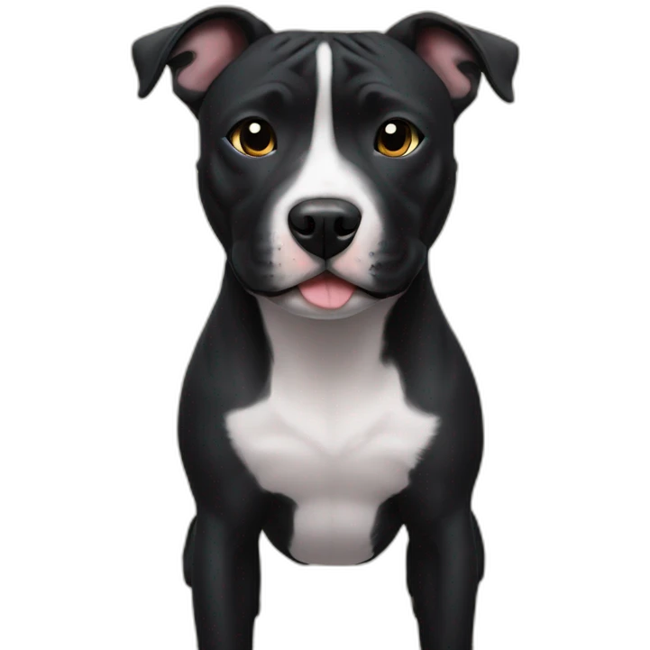 staffordshire bull terrier black emoji