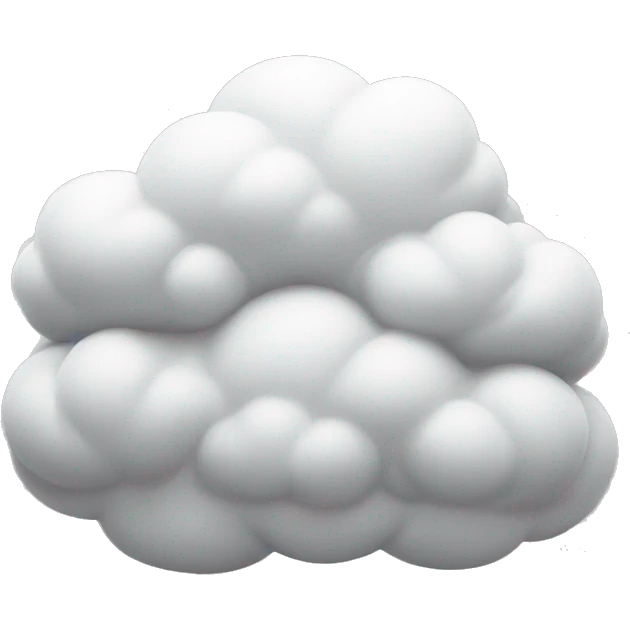a cloud with flexing arms emoji