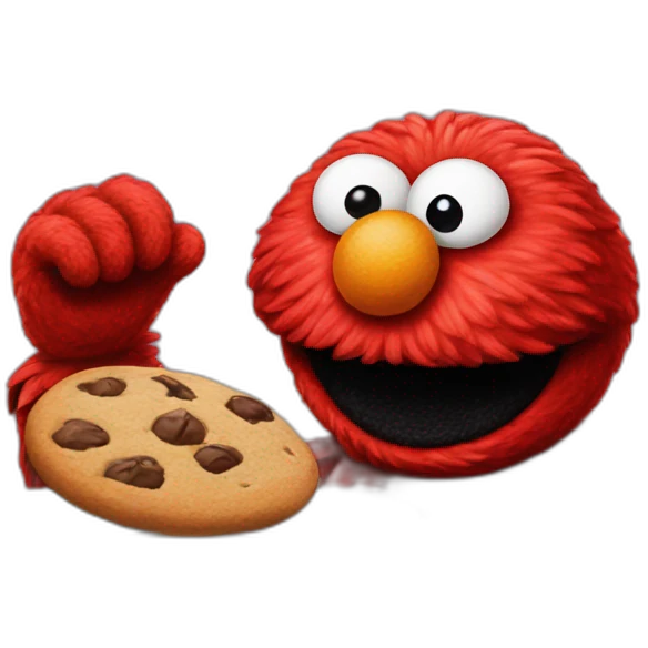 Elmo Eating A Cookie emoji
