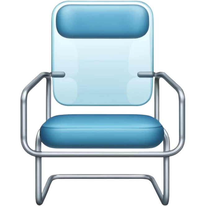 danish design glass chair emoji