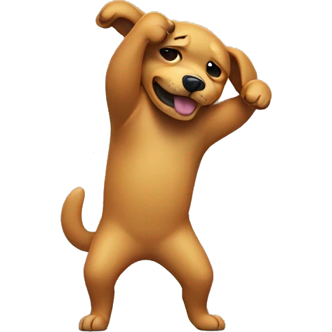Dog dabbing emoji