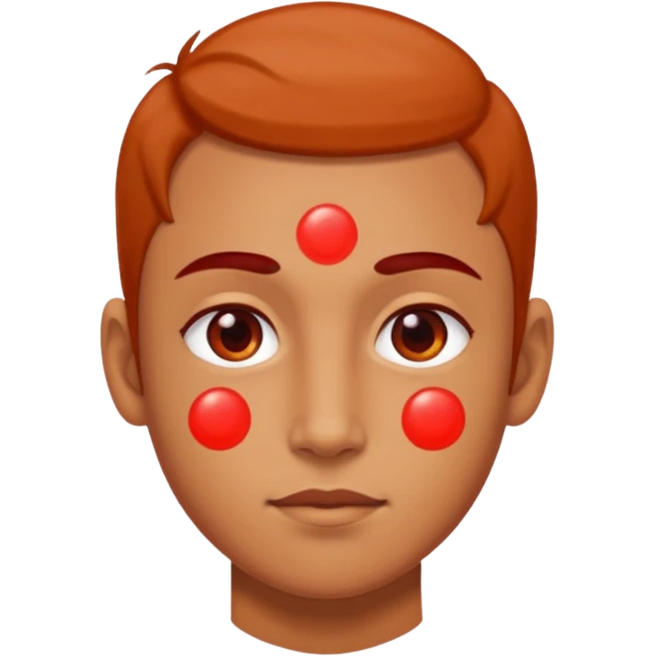forhead with red dot  emoji