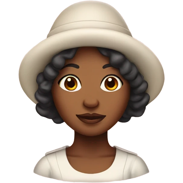 A black woman in a moo moo with a bonnet on emoji