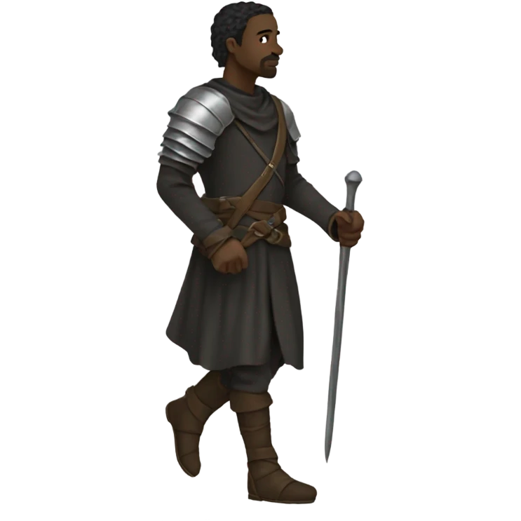 dark fantasy medieval person walking sideview emoji