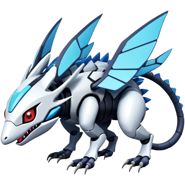  exotic futuristic modern cyber-Fakémon-Digimon-Trico-Vernid-creature emoji