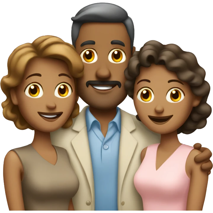 Husband with wives  emoji