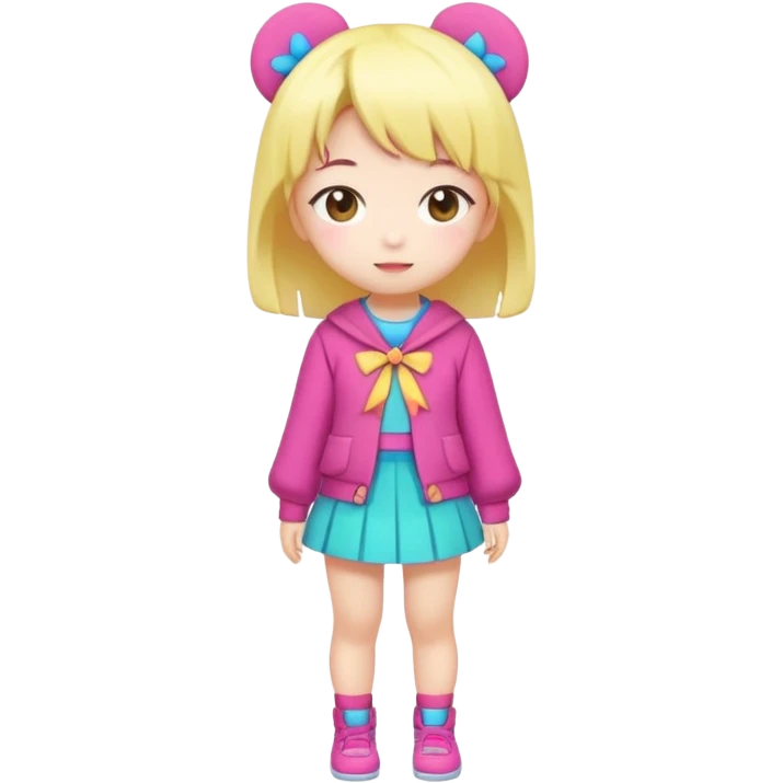 Kawaii girl Japanese full body emoji