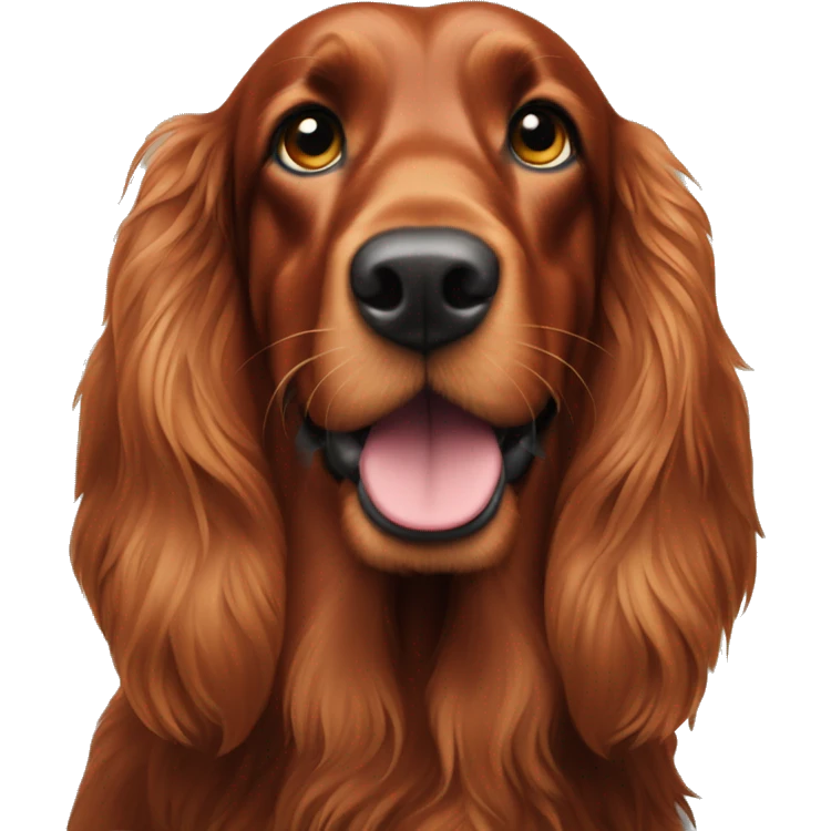 Irish setter in the setting position emoji