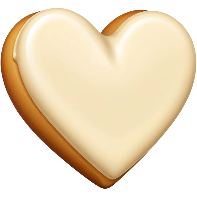 Cream heart  emoji