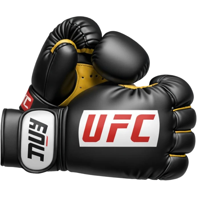 Black and white UFC Glove emoji