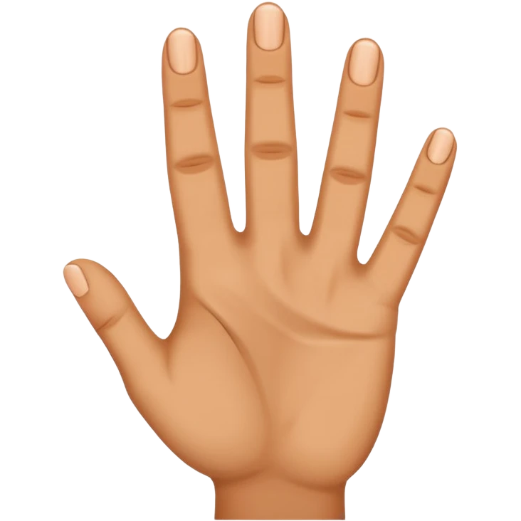 Hand showing showing only 4 fingers with hidden thumb, like counting til 4 emoji