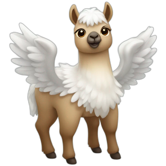 Alpaka with Angel Wings emoji