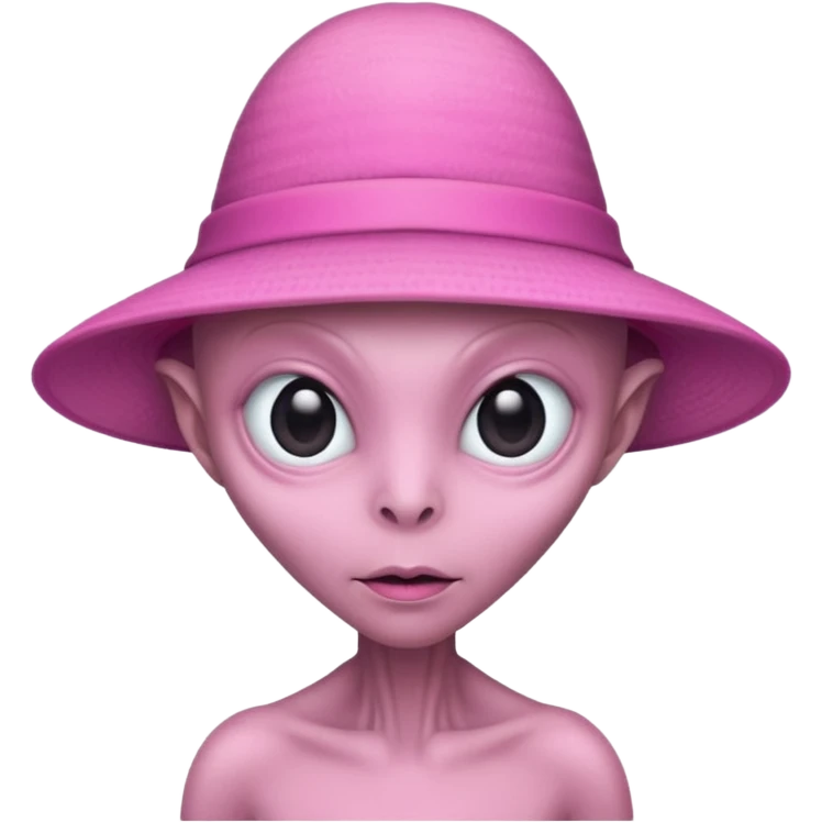allien with pink hat emoji