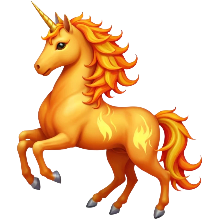 Fire Unicorn full body  emoji