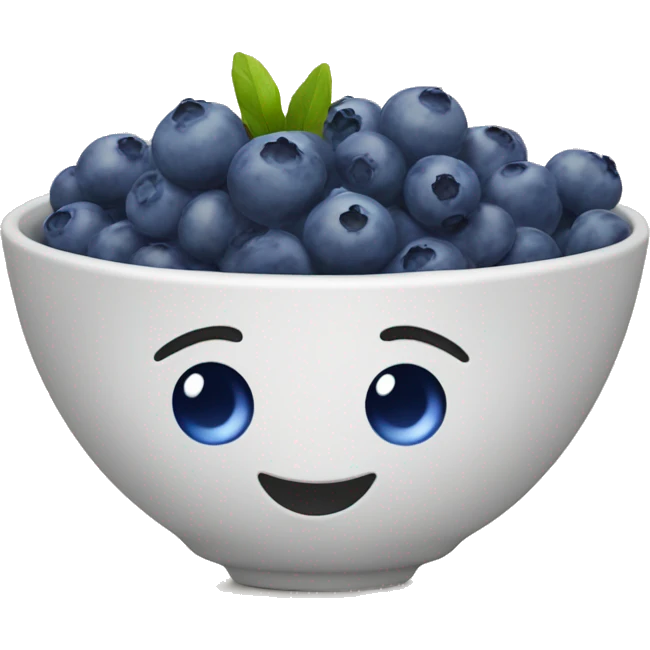 bowl with blueberry’s  emoji