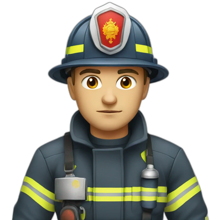 Ukrainian firefighter is angry emoji