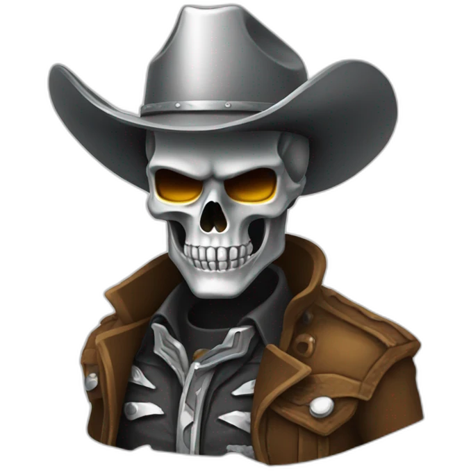 chrome-skull-cowboy emoji