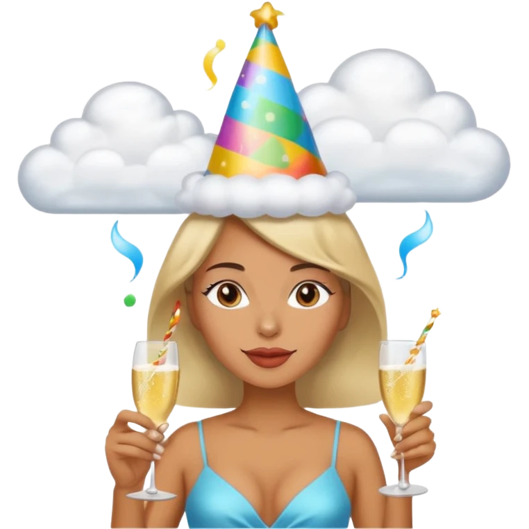 the last one is the best. add clouds around her head emoji