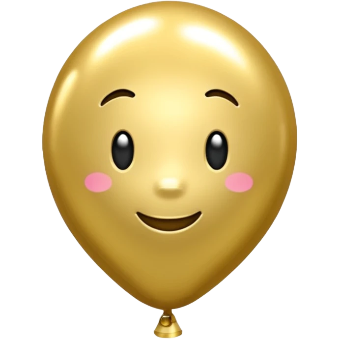 gold balloon without face emoji