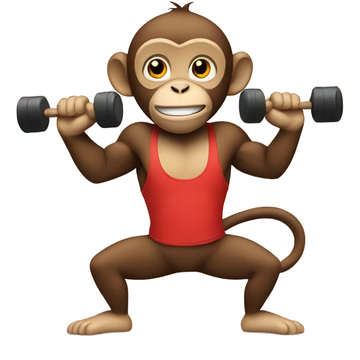 Monkey working out  emoji