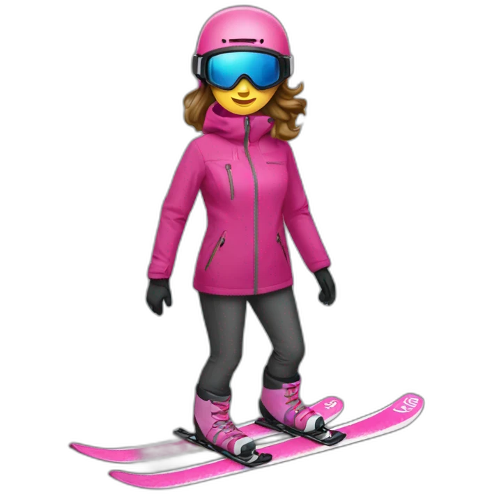 Femme tenue de ski emoji