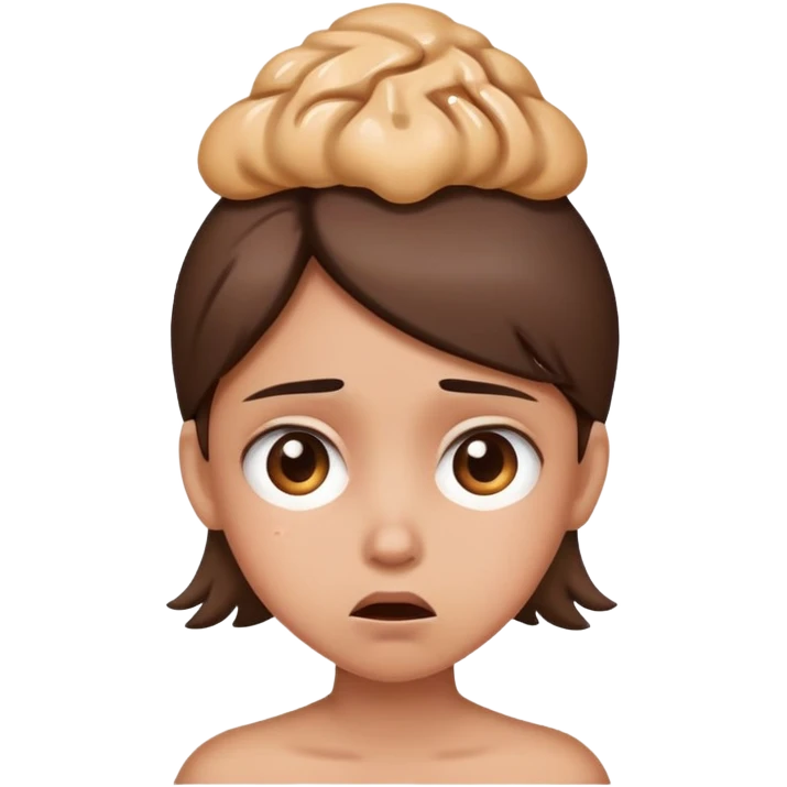 Girl with shit in her head emoji