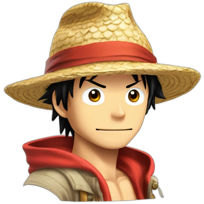 Luffy qui tient son chapeau emoji