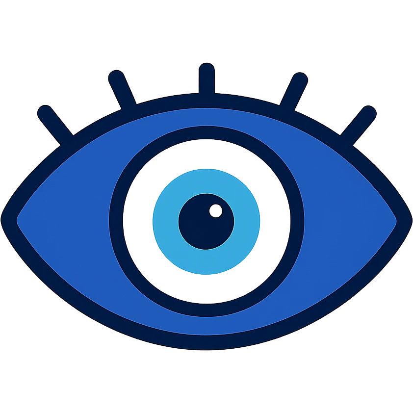 Evil eye 🧿 icon in a flat toon style  emoji