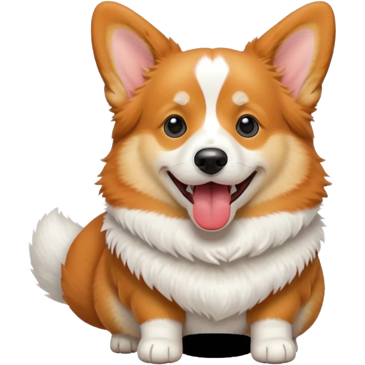 Corgi sticking out tongue  emoji