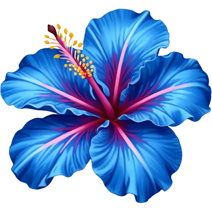 a blue flower similar to a hibiscus flower emoji