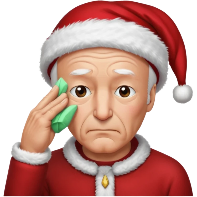 Picard face palm with santa hat emoji