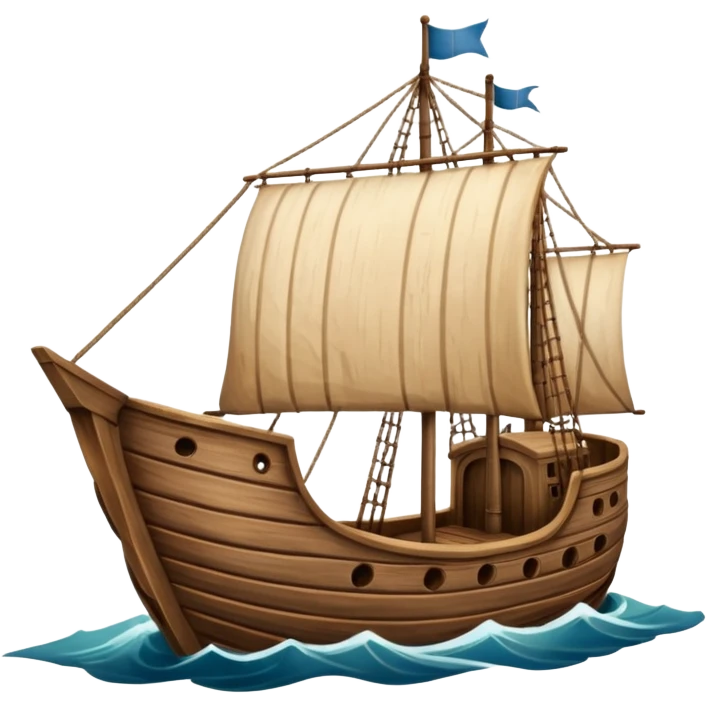 A biblical illustration of the ship before jonah boarded it emoji