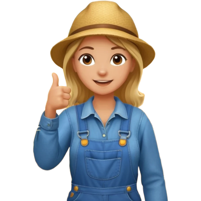 tia granjera dando like granjera  campo emoji