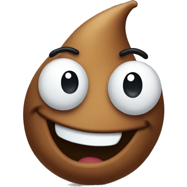 friendly poop with a big smile emoji