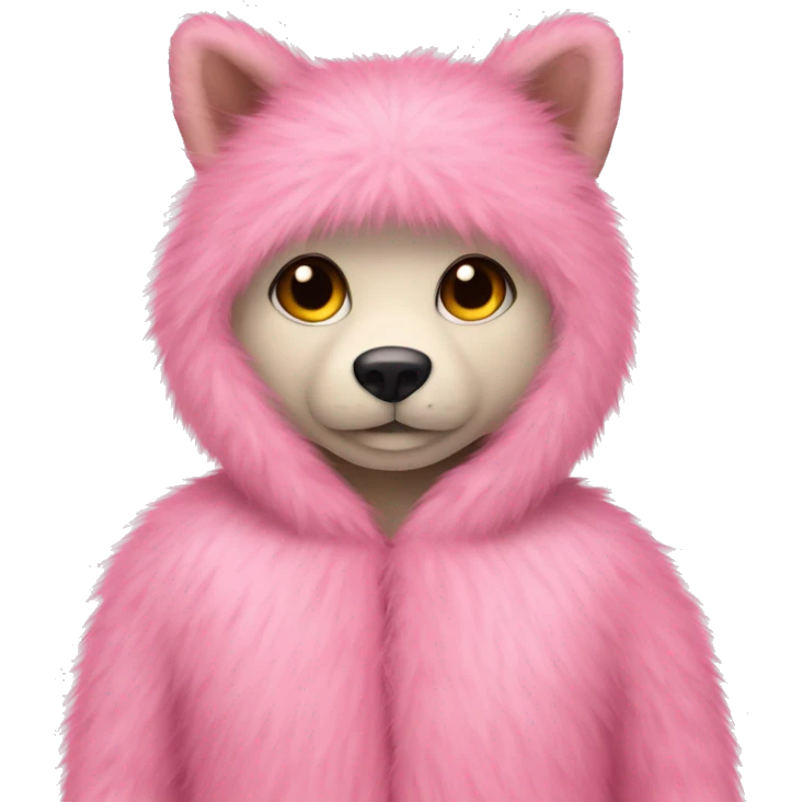 pink Fur coat  emoji