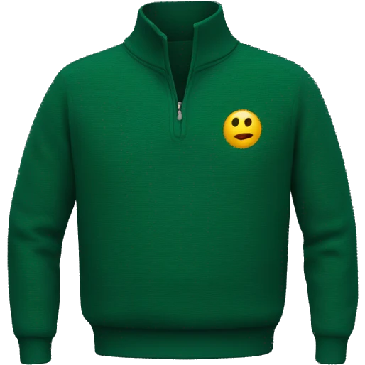 Dark green quarter zip sweater emoji