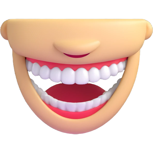 smiling face with braces emoji