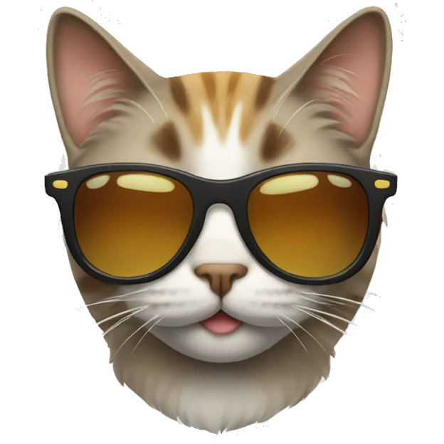 Cat with sunglasses emoji