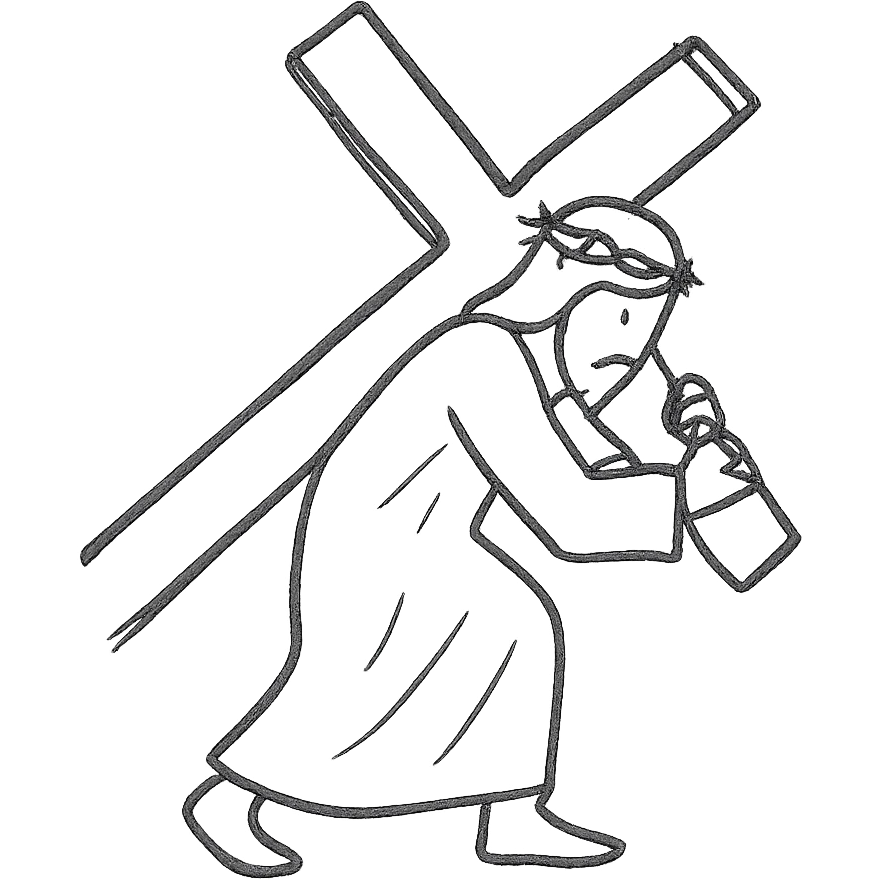 Jesus carrying the cross icon emoji