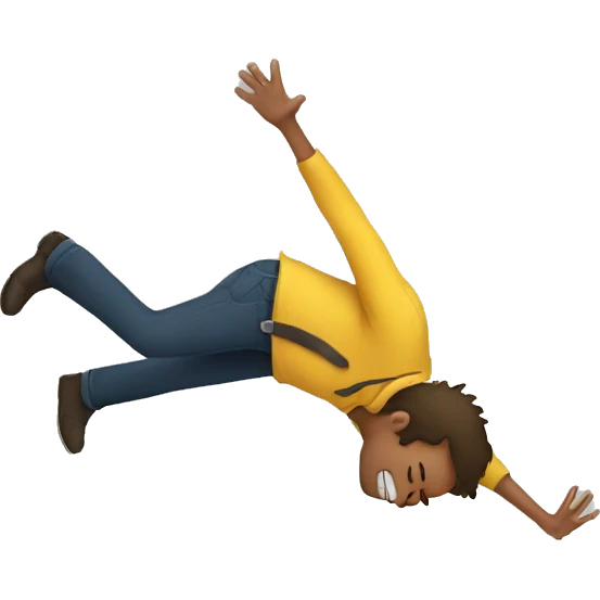 Person falling  emoji