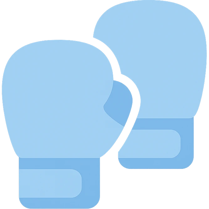 light blue boxing gloves icon emoji