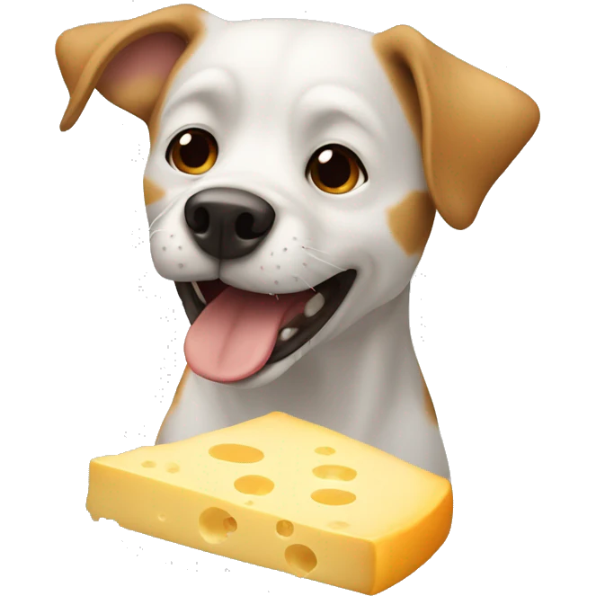 Dog eating cheese  emoji