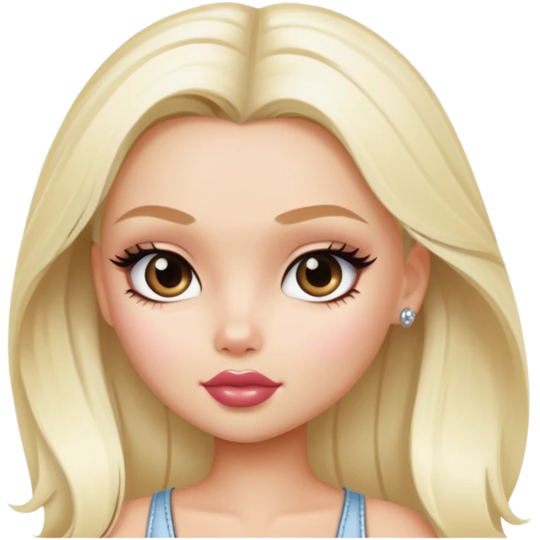 platinum blond, pretty beautiful bratz baddie emoji