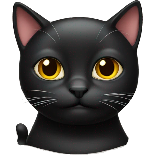 Black cat with Stanley termos  emoji