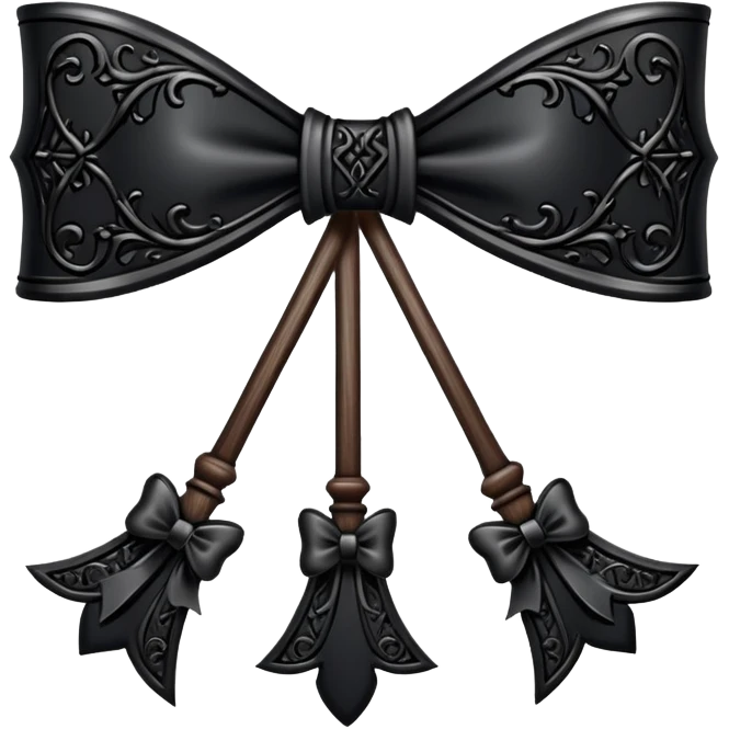 Gothic bow emoji