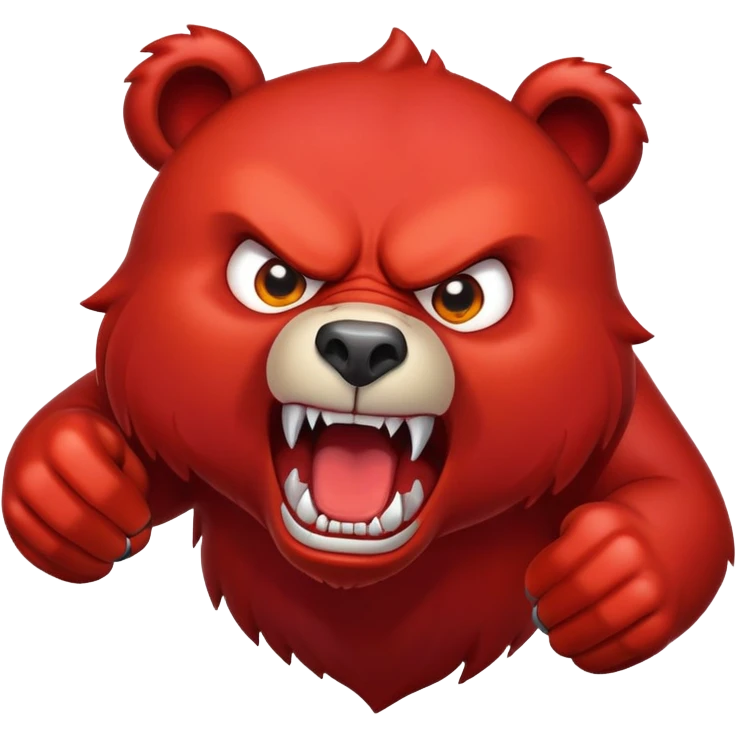 red bear angry emoji