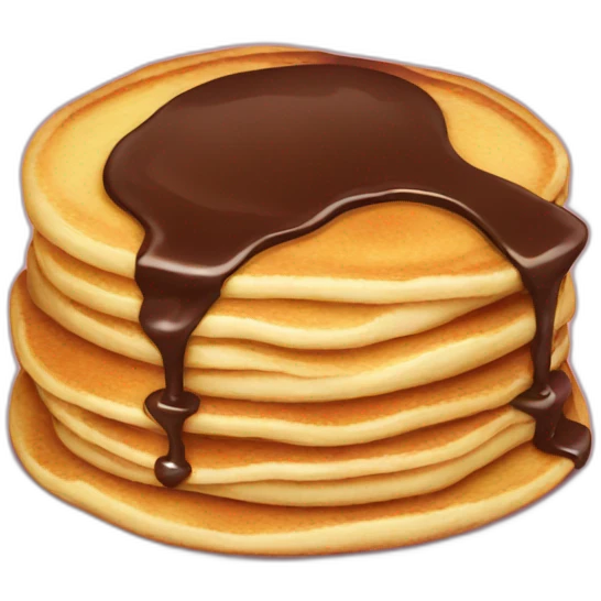 pancake with chocolate emoji