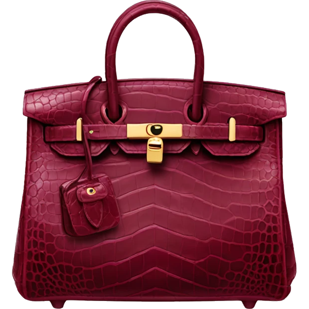 Burgundy crocodile birkin emoji