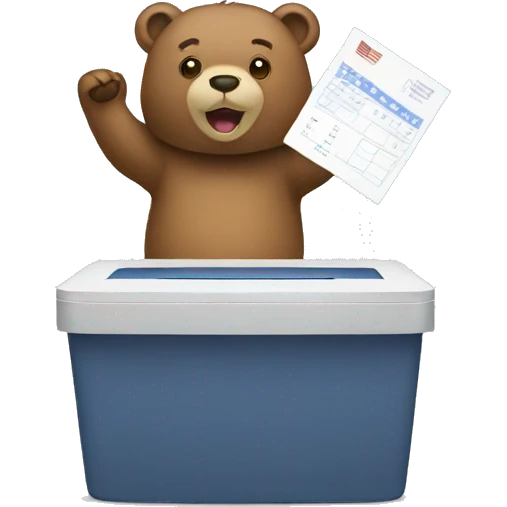 Bear voting emoji